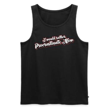 Procrastinating Student Procrastinators - Männer Premium Bio Tank Top - Schwarz - Vorne - AI Model Male 178 light (178cm)
