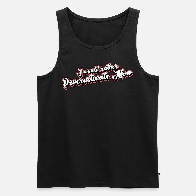 Procrastinating Student Procrastinators - Männer Premium Bio Tank Top - Schwarz