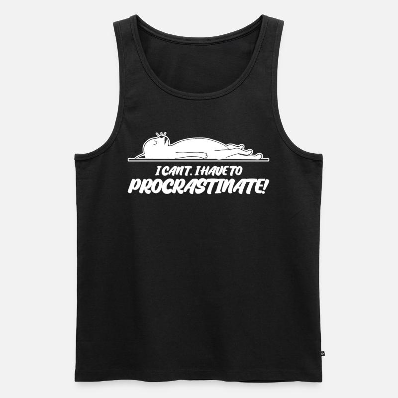 Procrastinating Procrastinators - Männer Premium Bio Tank Top - Schwarz