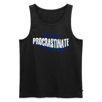 Procrastination Procrastinating - Männer Premium Bio Tank Top - Schwarz - Vorne - AI Model Male 178 light (178cm)