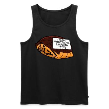 Procrastinating Turtle Procrastinators - Männer Premium Bio Tank Top - Schwarz - Vorne - AI Model Male 178 light (178cm)