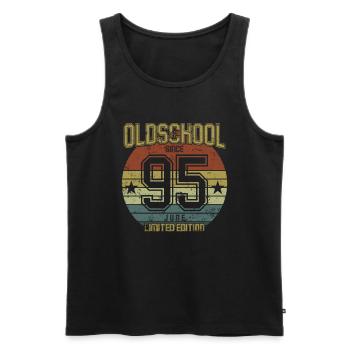 June 1995 - Geburtstag im Juni Oldschool - Männer Premium Bio Tank Top - Schwarz - Vorne - Michal (187cm)