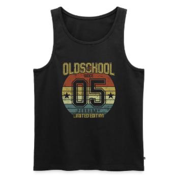February 2005 - Geburtstag im Februar Oldschool - Männer Premium Bio Tank Top - Schwarz - Vorne - Michal (187cm)