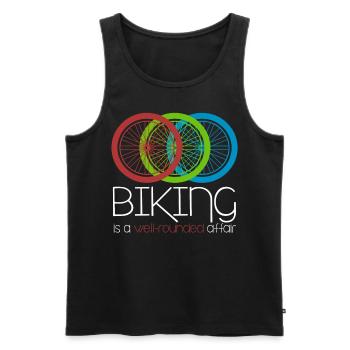 Mountain Bike Biking MTB Downhill - Männer Premium Bio Tank Top - Schwarz - Vorne - AI Model Male 178 light (178cm)