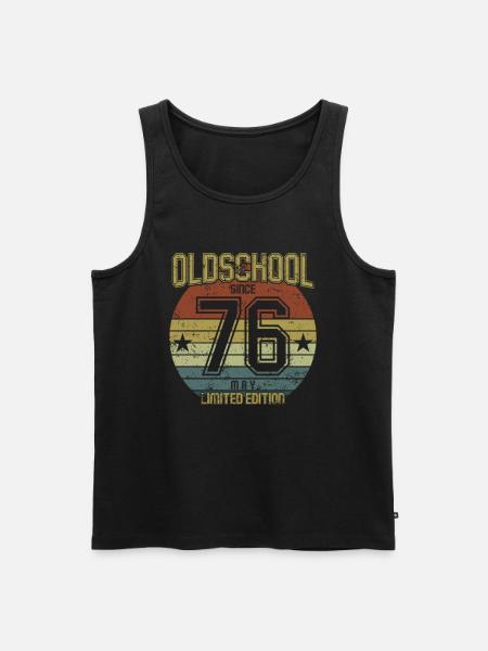 May 1976 - Birthday in May Oldschool - Men's Premium Organic Tank Top - black