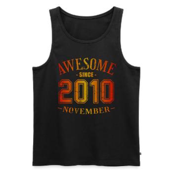November 2010 - Birthday in November Awesome - Men's Premium Organic Tank Top - black - Front - Michal (187cm)