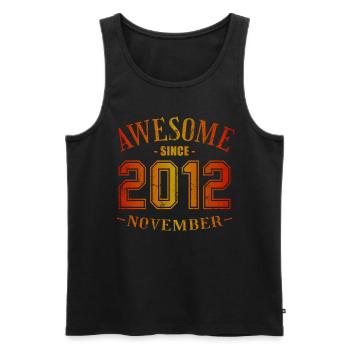 November 2012 - Birthday in November Awesome - Men's Premium Organic Tank Top - black - Front - AI Model Male 178 light (178cm)