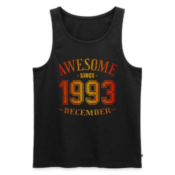 December 1993 - Geburtstag im Dezember Awesome - Männer Premium Bio Tank Top - Schwarz - Vorne - Michal (187cm)