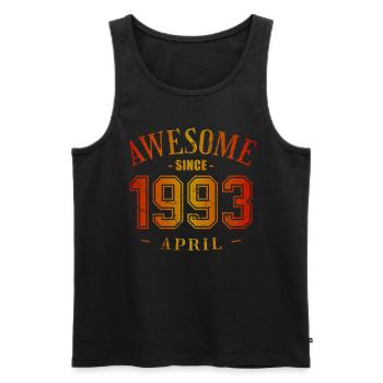 April 1993 - Geburtstag im April Awesome - Männer Premium Bio Tank Top - Schwarz - Vorne - Michal (187cm)