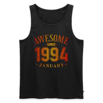 January 1994 - Geburtstag im Januar Awesome - Männer Premium Bio Tank Top - Schwarz - Vorne - Michal (187cm)