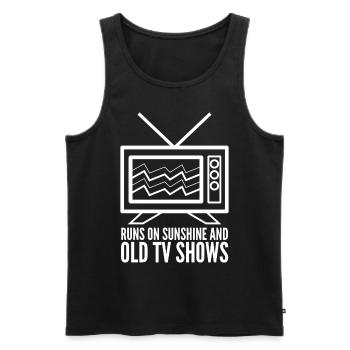 Retro TV Television 90s 80s Old TV Show - Männer Premium Bio Tank Top - Schwarz - Vorne - Michal (187cm)