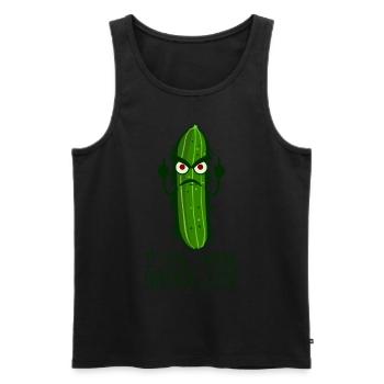 Cucumber Everything is fine - Männer Premium Bio Tank Top - Schwarz - Vorne - AI Model Male 178 light (178cm)