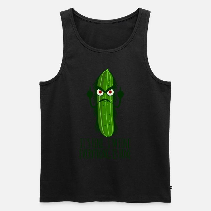 Cucumber Everything is fine - Männer Premium Bio Tank Top - Schwarz