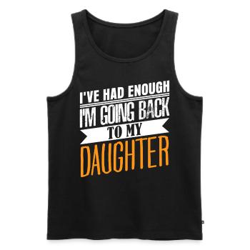 Daughter Daughters Father Dad - Men's Premium Organic Tank Top - black - Front - AI Model Male 178 light (178cm)