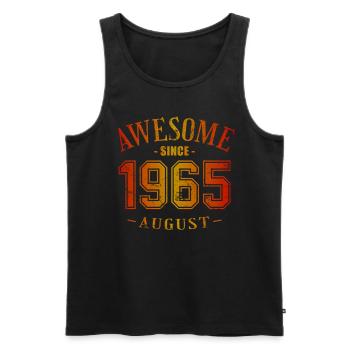 August 1965 - Geburtstag im August Awesome - Männer Premium Bio Tank Top - Schwarz - Vorne - Michal (187cm)