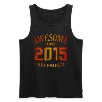 Décembre 2015 - Anniversaire en décembre Génial - Débardeur bio Premium Homme - noir - Devant - Michal (187cm)