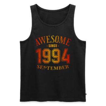 Septembre 1994 - Anniversaire de septembre - Débardeur bio Premium Homme - noir - Devant - Michal (187cm)