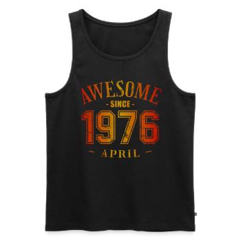 April 1976 - Geburtstag im April Awesome - Männer Premium Bio Tank Top - Schwarz - Vorne - Michal (187cm)