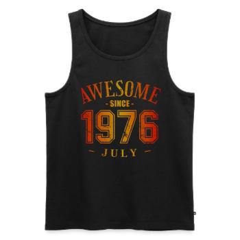 July 1976 - Geburtstag im Juli Awesome - Männer Premium Bio Tank Top - Schwarz - Vorne - Michal (187cm)