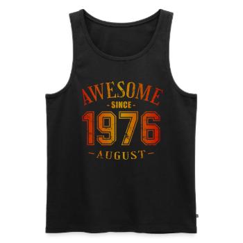 August 1976 - Geburtstag im August Awesome - Männer Premium Bio Tank Top - Schwarz - Vorne - Michal (187cm)