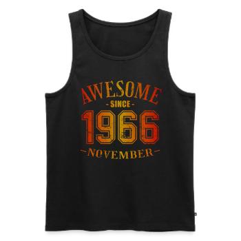 November 1966 - Geburtstag im November Awesome - Männer Premium Bio Tank Top - Schwarz - Vorne - Michal (187cm)
