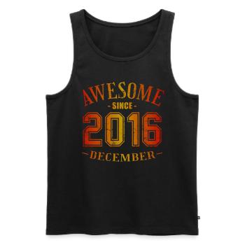December 2016 - Birthday in December Awesome - Men's Premium Organic Tank Top - black - Front - Michal (187cm)