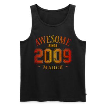 March 2009 - Birthday in March Awesome - Men's Premium Organic Tank Top - black - Front - Michal (187cm)