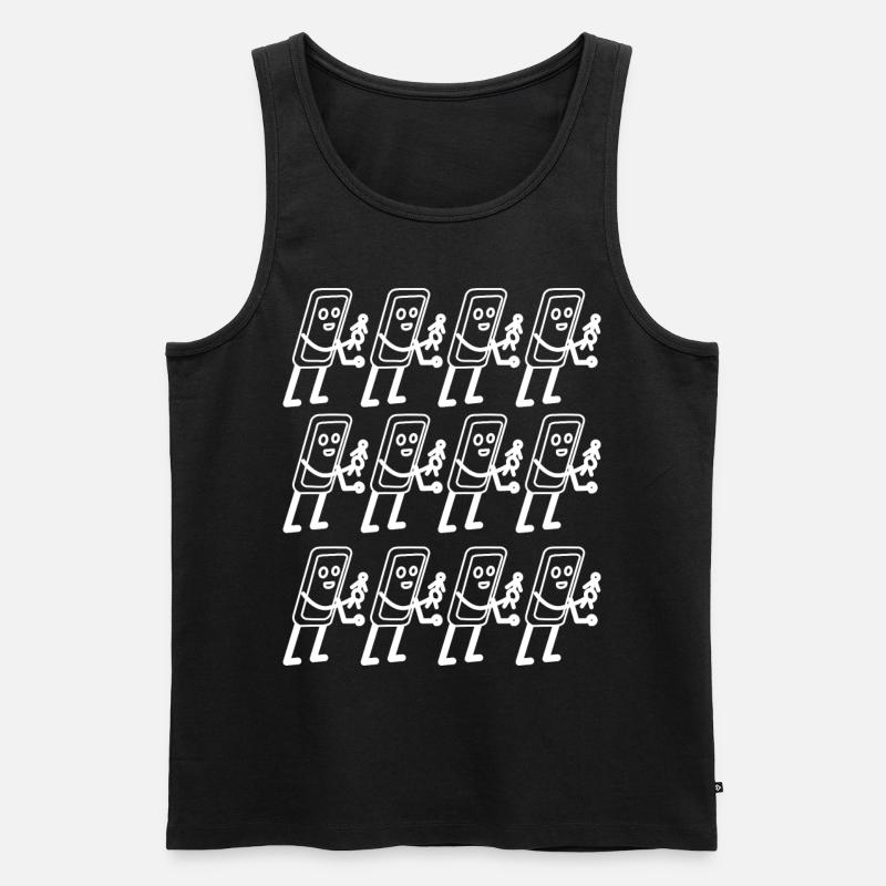 Mobile Phone Cellphone Smartphone - Männer Premium Bio Tank Top - Schwarz