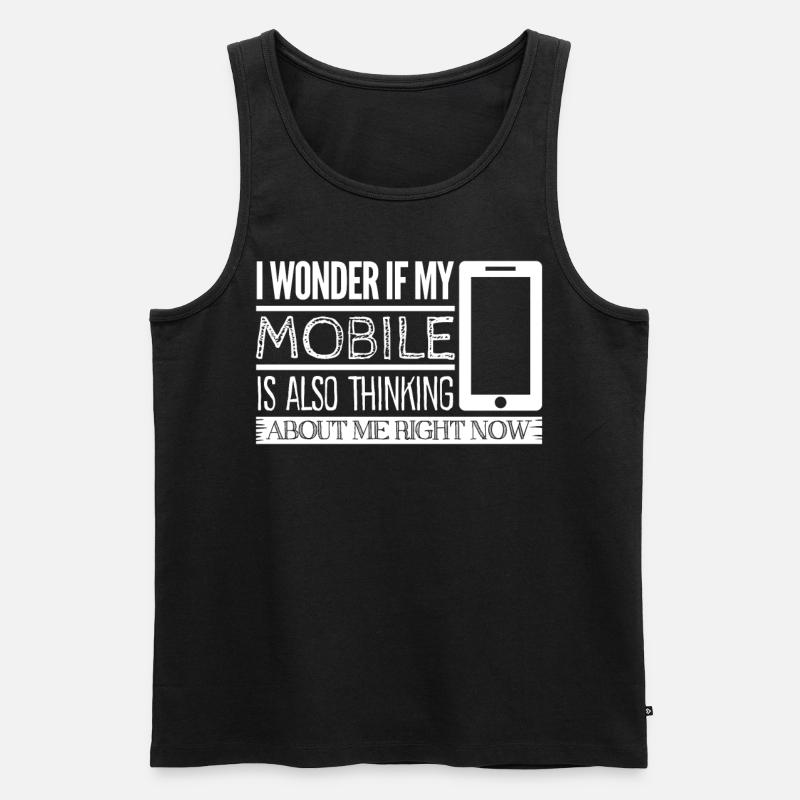 Smartphone Mobile Phone Cellphone - Männer Premium Bio Tank Top - Schwarz