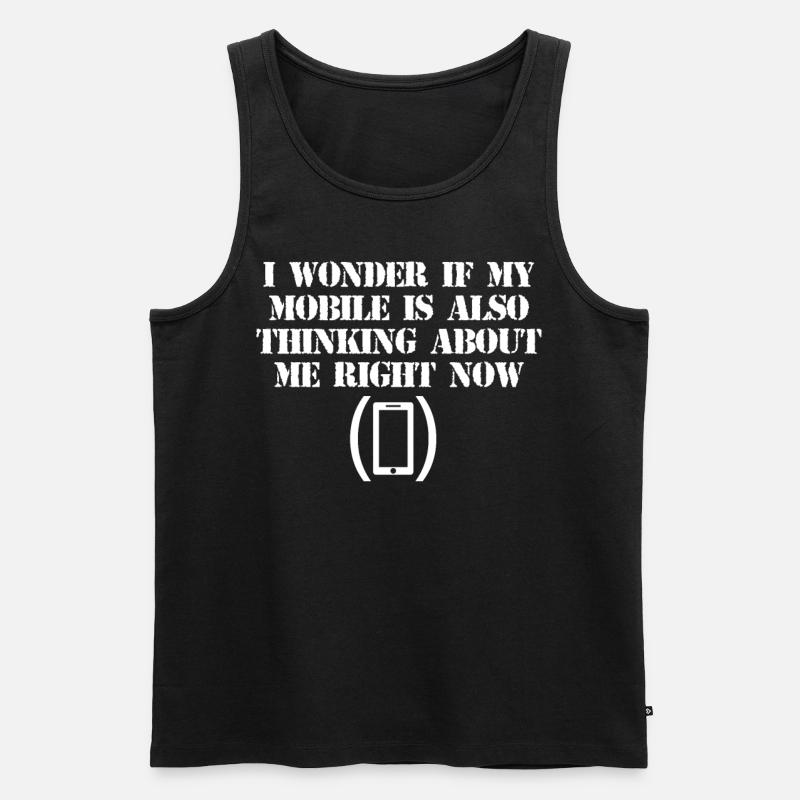 Cellphone Smartphone Mobile Phone - Männer Premium Bio Tank Top - Schwarz