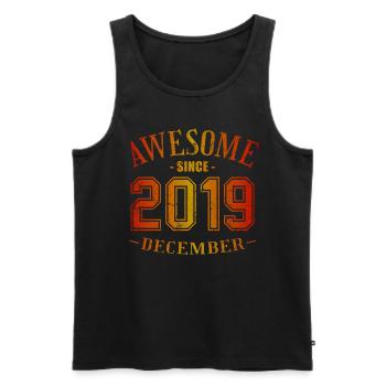 December 2019 - Birthday in December Awesome - Men's Premium Organic Tank Top - black - Front - Michal (187cm)