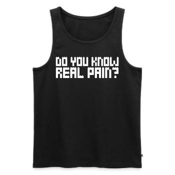 Real Pain Building Brick building block - Men's Premium Organic Tank Top - charcoal grey - Front - Alexander (188cm)