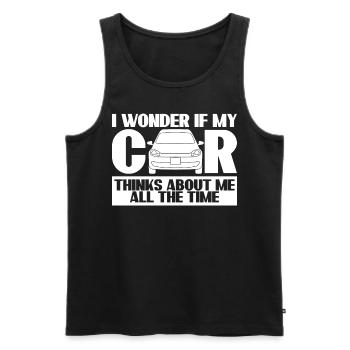 Mechanic Engine Tuning Car Guy - Men's Premium Organic Tank Top - black - Front - Michal (187cm)