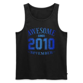 November 2010 - Birthday in November Awesome - Men's Premium Organic Tank Top - black - Front - Michal (187cm)