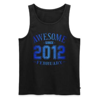 February 2012 - Geburtstag im Februar Awesome - Männer Premium Bio Tank Top - Schwarz - Vorne - Michal (187cm)