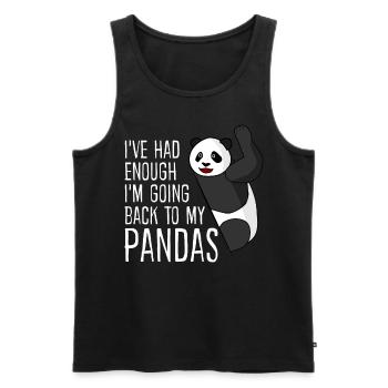 Panda géant Panda Ours Pandas - Débardeur bio Premium Homme - noir - Devant - AI Model Male 178 light (178cm)