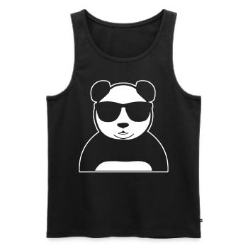 Panda Bear Sunglasses Pandas Giant Panda - Männer Premium Bio Tank Top - Schwarz - Vorne - AI Model Male 178 light (178cm)