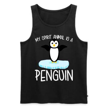 Penguin Cute Penguins - Männer Premium Bio Tank Top - Schwarz - Vorne - AI Model Male 178 light (178cm)