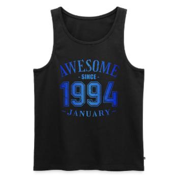 January 1994 - Geburtstag im Januar Awesome - Männer Premium Bio Tank Top - Schwarz - Vorne - Michal (187cm)