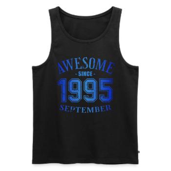 September 1995 - Geburtstag im September Awesome - Männer Premium Bio Tank Top - Schwarz - Vorne - Michal (187cm)