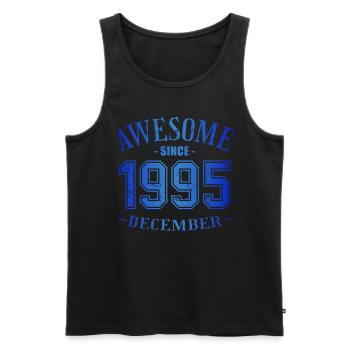 December 1995 - Geburtstag im Dezember Awesome - Männer Premium Bio Tank Top - Schwarz - Vorne - Michal (187cm)