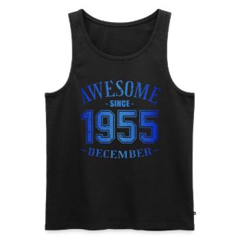December 1955 - Geburtstag im Dezember Awesome - Männer Premium Bio Tank Top - Schwarz - Vorne - Michal (187cm)