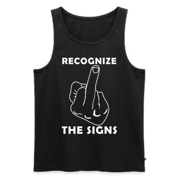 Sarcasm Grumpy Misanthrope - Männer Premium Bio Tank Top - Schwarz - Vorne - Michal (187cm)