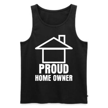 Construction de maison Pendaison de crémaillère - Débardeur bio Premium Homme - noir - Devant - Michal (187cm)