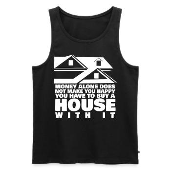 Construction de maison Pendaison de crémaillère du propriétaire - Débardeur bio Premium Homme - noir - Devant - Michal (187cm)