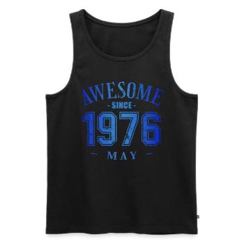 May 1976 - Geburtstag im Mai Awesome - Männer Premium Bio Tank Top - Schwarz - Vorne - Michal (187cm)