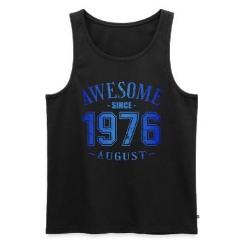 August 1976 - Geburtstag im August Awesome - Männer Premium Bio Tank Top - Schwarz - Vorne - Michal (187cm)