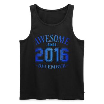 December 2016 - Birthday in December Awesome - Men's Premium Organic Tank Top - black - Front - Michal (187cm)