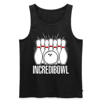 Bowling Pin Ten-Pin Bowling Bowling Ball - Männer Premium Bio Tank Top - Schwarz - Vorne - Michal (187cm)