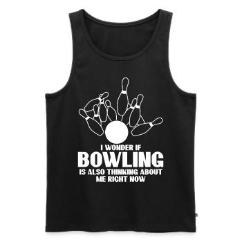 Bowling Ball Bowler - Männer Premium Bio Tank Top - Schwarz - Vorne - Michal (187cm)